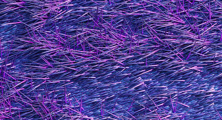 background of blue and purple needles that intertwine.