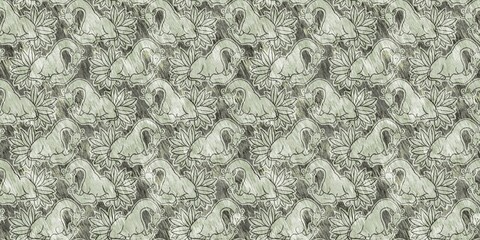 Cute safari wild giraffe animal border for babies room decor. Seamless furry green textured gender neutral print design.