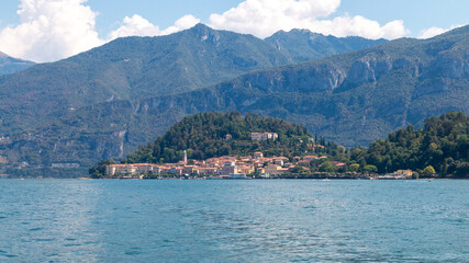 Fototapeta na wymiar view of the beautiful Bellagio from Lake Como