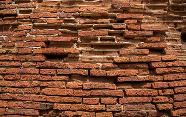 Background of crack brick wall texture