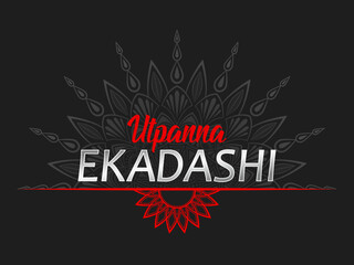 Indian event Utpanna Ekadashi banner template. - obrazy, fototapety, plakaty