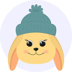 Cute bunny in a hat