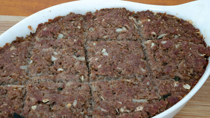 Roasted kebab, Typical Arabic delicacy, also very common in Brazil. Made of minced meat, wheat and mint