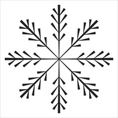 Obraz premium Snow christmas icon, symbol, element, and logo illustration 