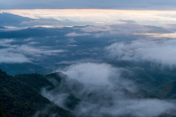 clouds over the mountains