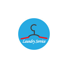 Laundry logo in creative style design free vector