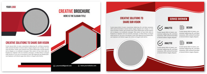 Download Best Quality Bifold Brochure Template Design Vector File