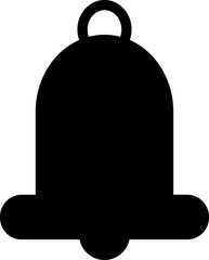 Bell christmas toy monochrome silhouette vector