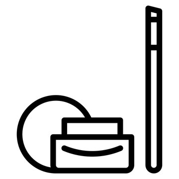 eyeliner, brush, and makeup container clip art preview