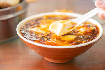 Traditional breakfast in northern China, bean curd 