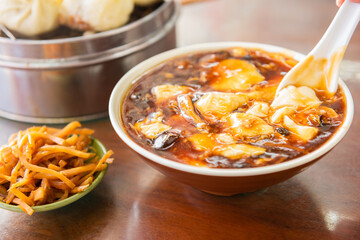 Traditional breakfast in northern China, bean curd 