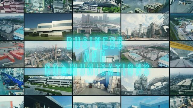 Business and communications infographic. Business and communications inscription. Infographics with text business and communication. Communications in business.