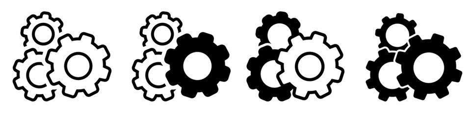 Setup icon vector set. Settings illustration sign collection. Menu symbol. Options logo.