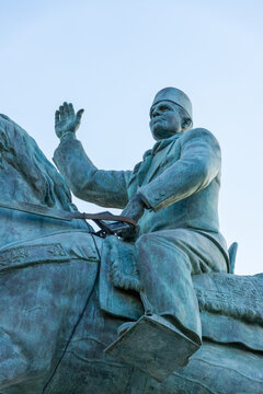 Statue Of Tunisia Nationalist Leader Habib Bourguiba.