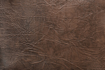 Brown Artifical Leather Cracked Abstract Upholstery Pattern Old Texture Background Surface Vintage