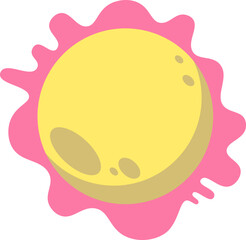 Planet in the space icon. Vector illustration