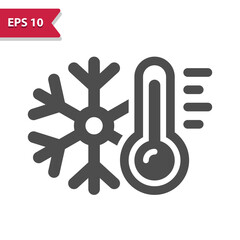 Thermometer Icon. Temperature, Weather, Cold, Winter, Snowflake
