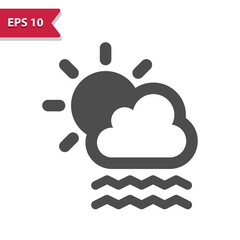 Cloud And Fog Icon - Foggy, Weather, Cloudy, Sun