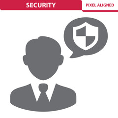 Security Icon. Insurance, Security Agent