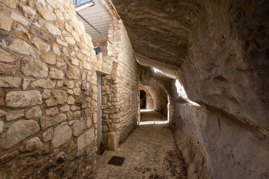 Hermitage of Santo Spirito in Majella in the Orfento valley. Majella national park. Abruzzo, Italy