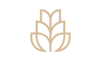 luxury flower logo design, rose beauty with line art style. logo use cosmetics, yoga and spa logo design inspiration.