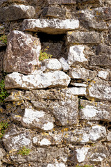 Ruins of Ogmore Castle in Vale of Glamorgan river