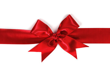 Decorative blue satin bow