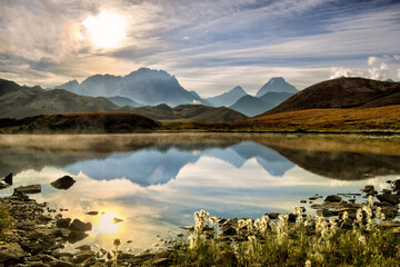 The Tre Becchi lakes, splendid natural scenery set above the Nivolet hill.