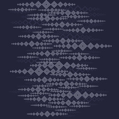 Geometric seamless pattern curved pattern