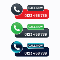 Call us now button call sign with phone number text box