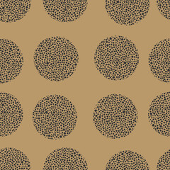 Animal print skin abstract vector hand-drawn seamles patterns with circles for textile design, paper, fabrics, digital, craft and ither design purposes

