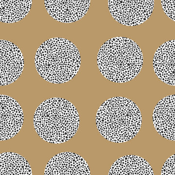 Animal print skin abstract vector hand-drawn seamles patterns with circles for textile design, paper, fabrics, digital, craft and ither design purposes
