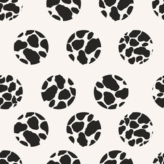 Animal print skin abstract vector hand-drawn seamles patterns with circles for textile design, paper, fabrics, digital, craft and ither design purposes
