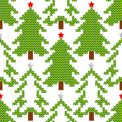 seamless pattern of the Christmas tree for the background