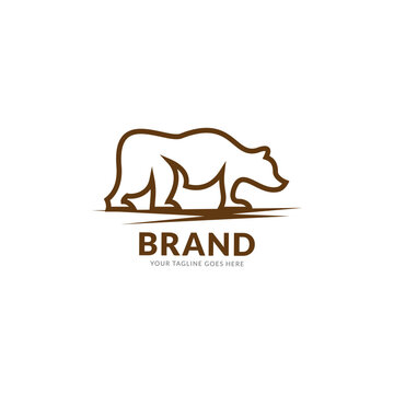 bear logo icon vector template.