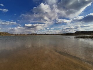 clouds over the lake