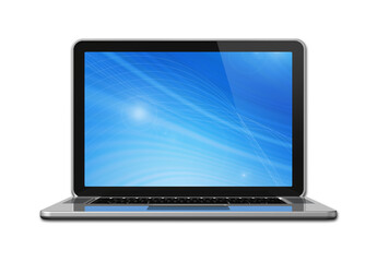 Laptop computer isolated on white