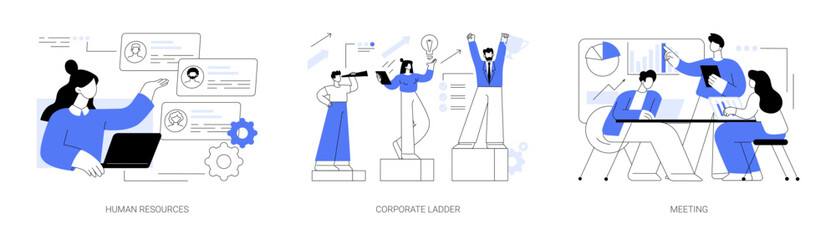 Headhunter service abstract concept vector illustrations.