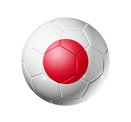 Soccer football ball with Japan flag