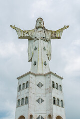 Giant Cristo Rey monument in Belalcazar, Colombia