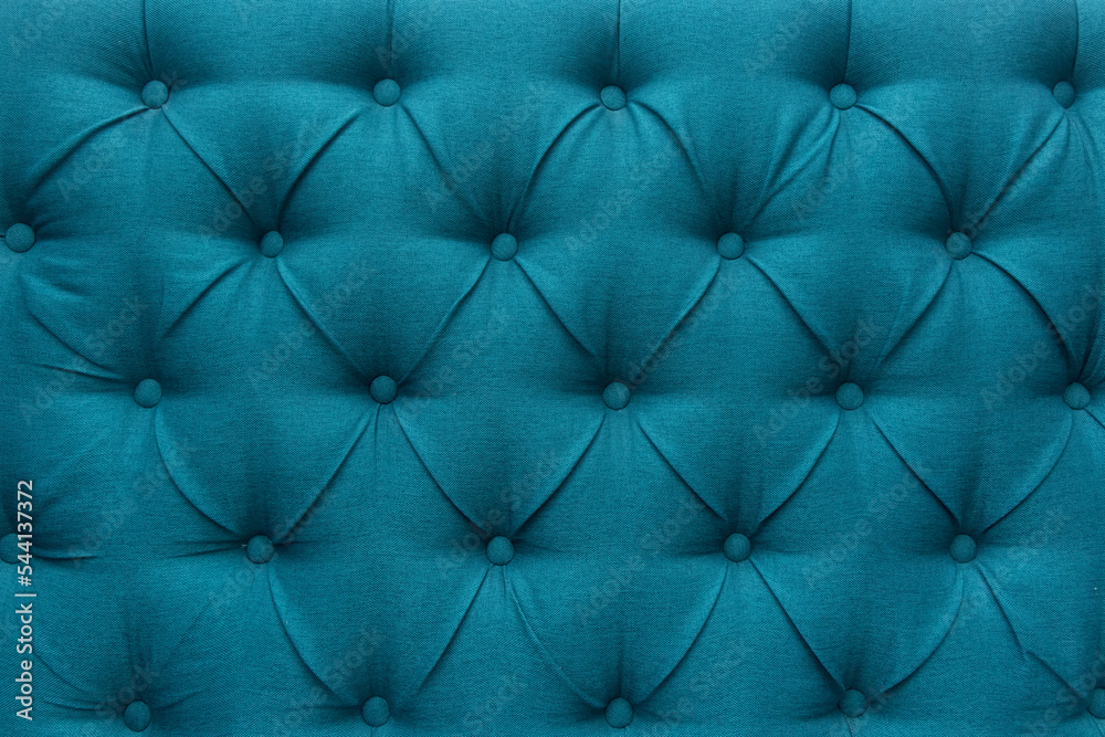 Wall mural blue leather upholstery sofa pattern button design furniture style decor texture background decorati