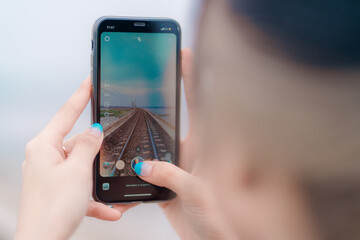 mobile phone in hand