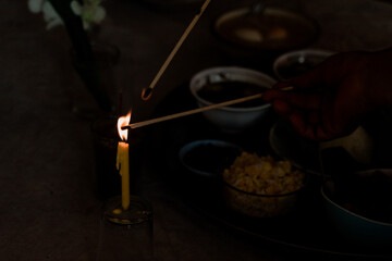 candles in the church