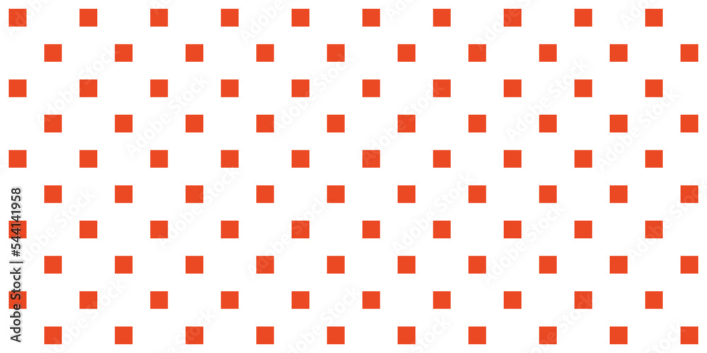 Aufkleber 
Red squares polka dots. Seamless pattern with white background and small red squares. For seamless design of various surfaces