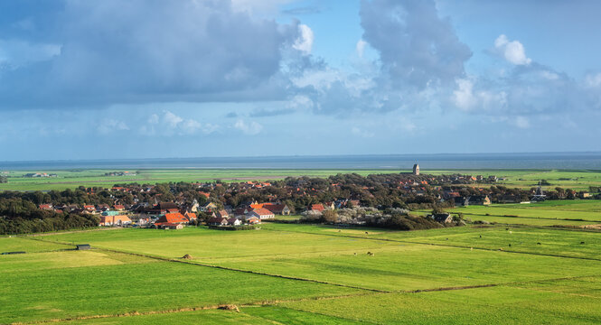 The village of Hollum on the island of Ameland, The Netherlands