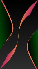 Dark abstract background with gradient stripes and waves