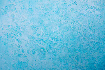 Blue background, decorative stucco texture