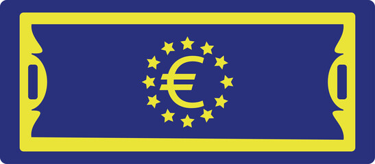 Euro banknote symbol, transparent backgrounds