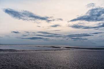 View on the Wadden sea, mudflats galore.