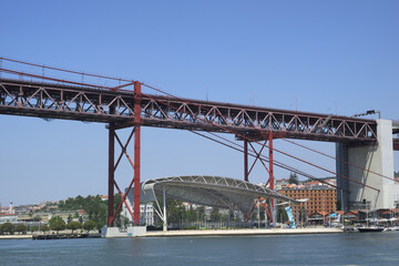 25 April suspension bridge over the Tagus river, Lisbon, Portugal